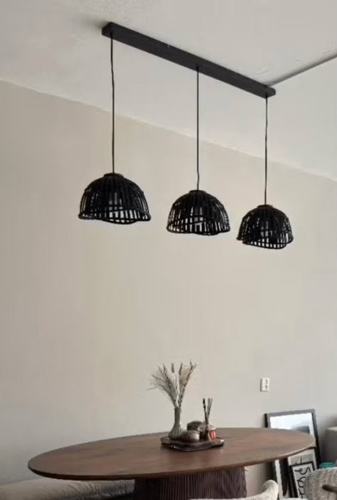 Oosterse / japandi hanglamp, Ophalen, Zo goed als nieuw, Oosters / Japandi, E27 (groot)