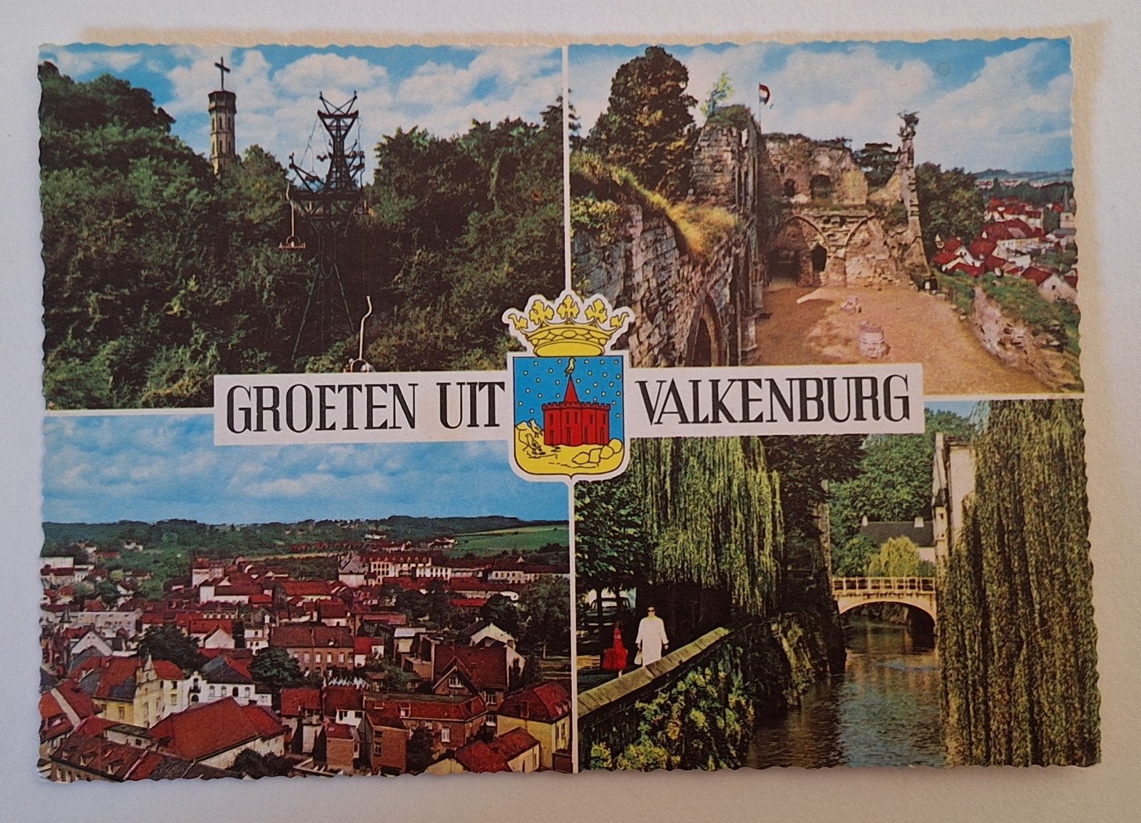 Oude ansichtkaart Groeten uit Valkenburg (Limburg), Ophalen of Verzenden