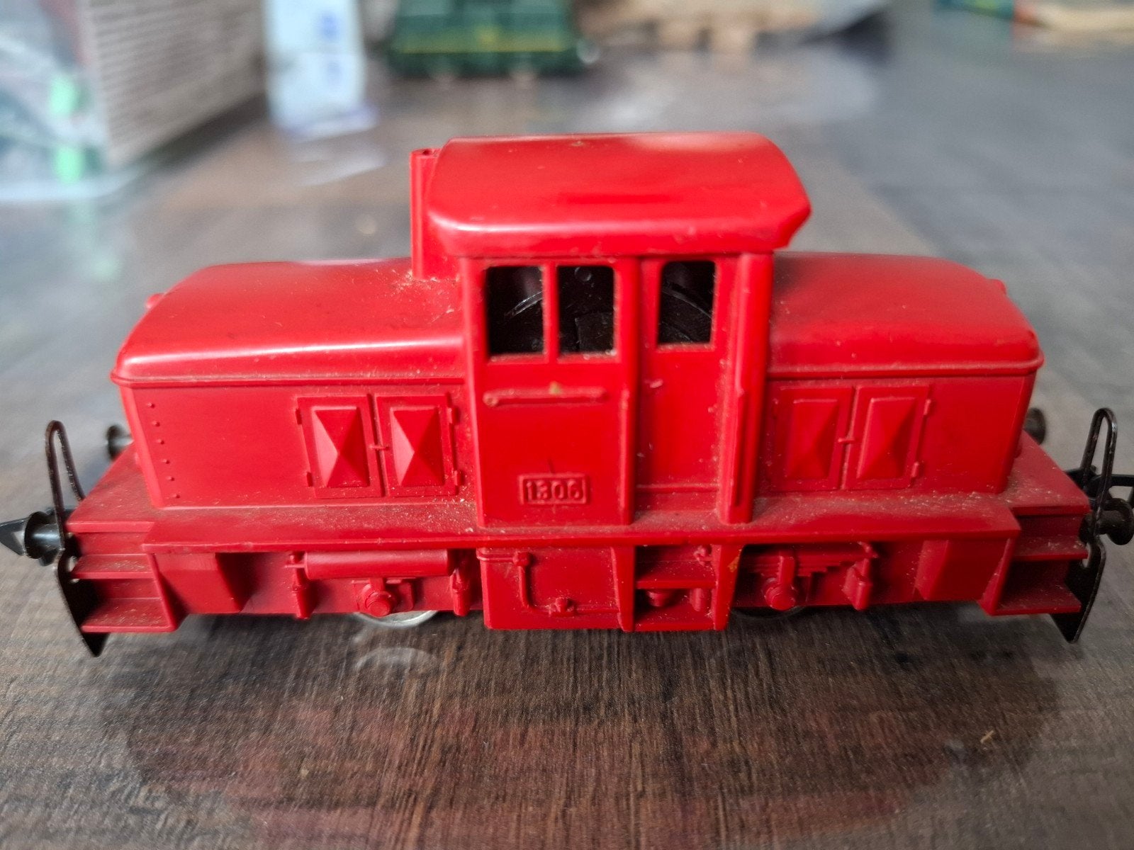 FLEISCHMANN 1306 Rode locomotief modeltrein, Gebruikt, Fleischmann, Ophalen of Verzenden, Gelijkstroom