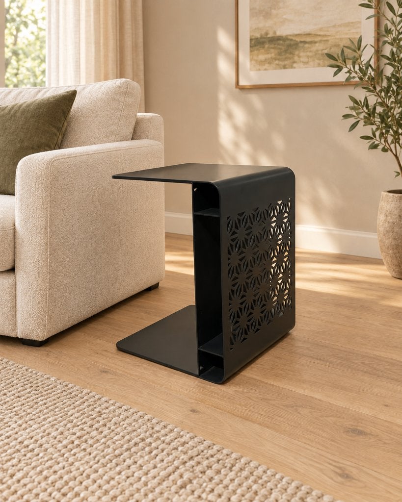 ZGAN Design on Stock Koyo Bijzettafel + GARANTIE | NP €769, Minder dan 55 cm, Metaal of Aluminium, Vierkant, Design on Stock