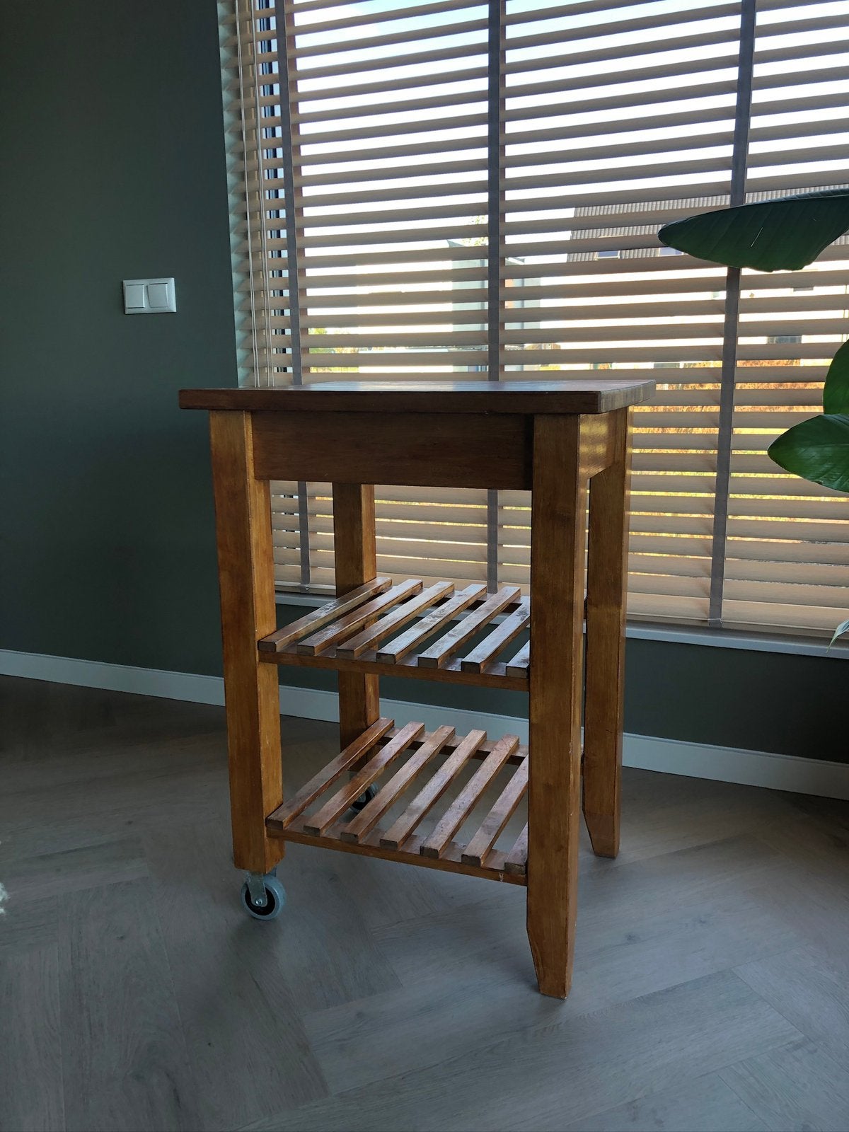 Houten keukentrolley Ikea, Huis en Inrichting, Ophalen, Gebruikt, 50 tot 100 cm, 25 tot 50 cm