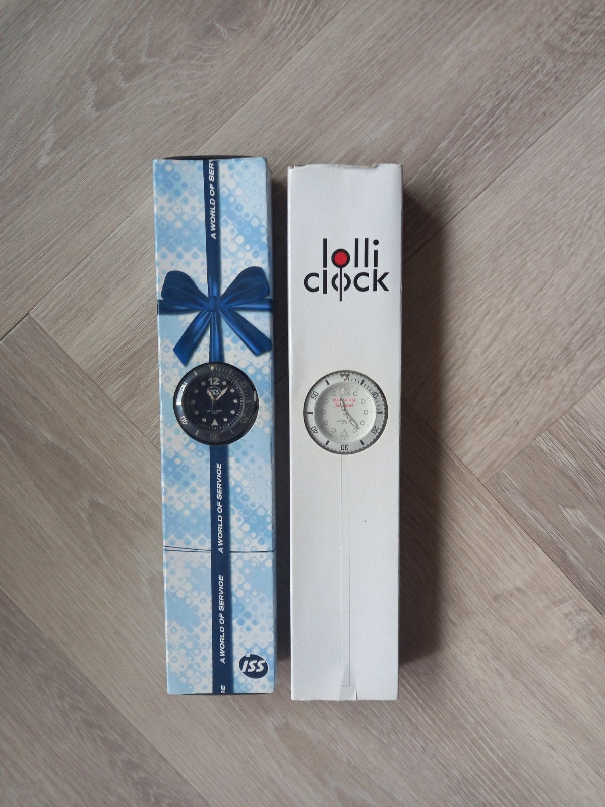 Set van 2 Lolli Clock Polshorloges - Wit en Blauw, Ophalen, Nieuw, Polshorloge, Kunststof