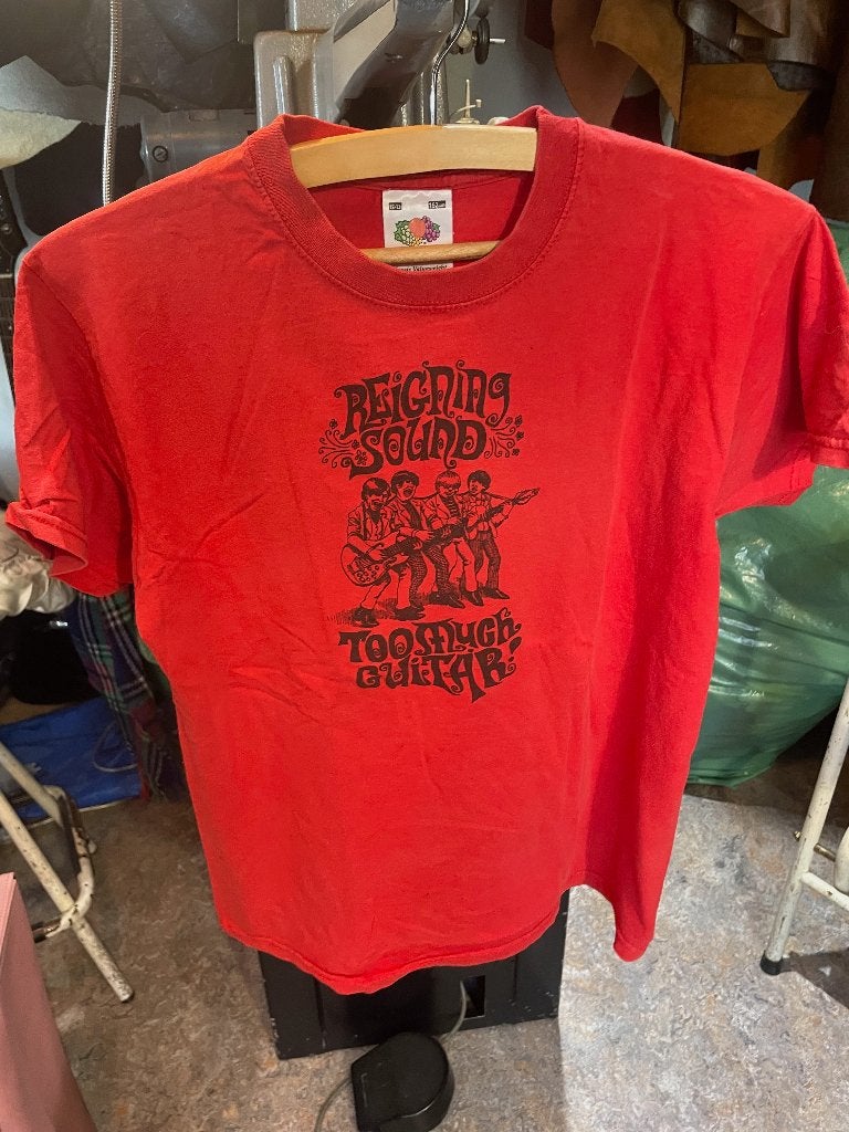 Reigning Sound tour shirts / Shattered / Too Much Guitar, Ophalen of Verzenden, Gedragen, Maat 46 (S) of kleiner, Zwart
