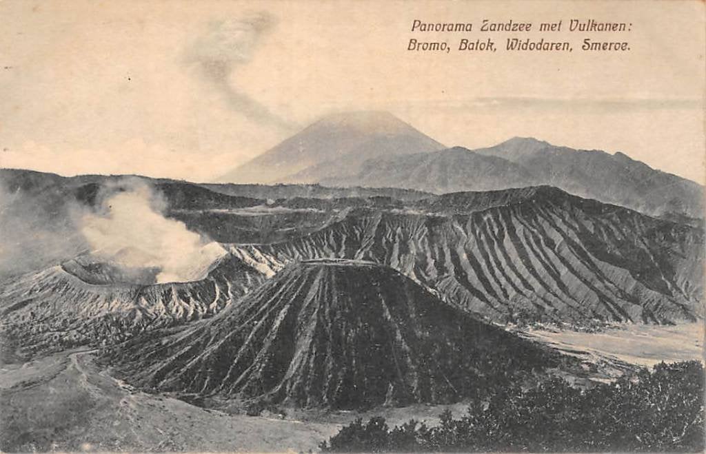 Nederlands-Indië Java Zandzee Vulkanen Bromo Balok Smeroe, Ophalen of Verzenden, Voor 1920, Ongelopen, Buiten Europa