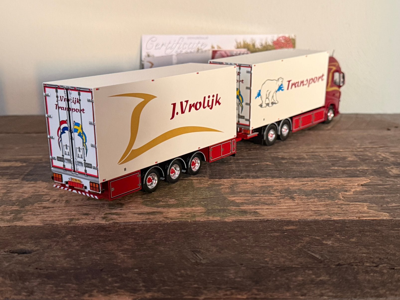 Tekno - Volvo FH4 J. Vrolijk, Hobby en Vrije tijd, Modelauto's | 1:50, Ophalen of Verzenden, Zo goed als nieuw, Bus of Vrachtwagen