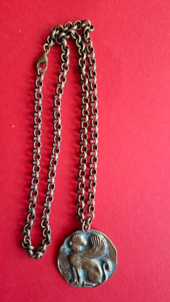 Griekse ketting + hanger, Verzenden, Overige materialen, Hanger