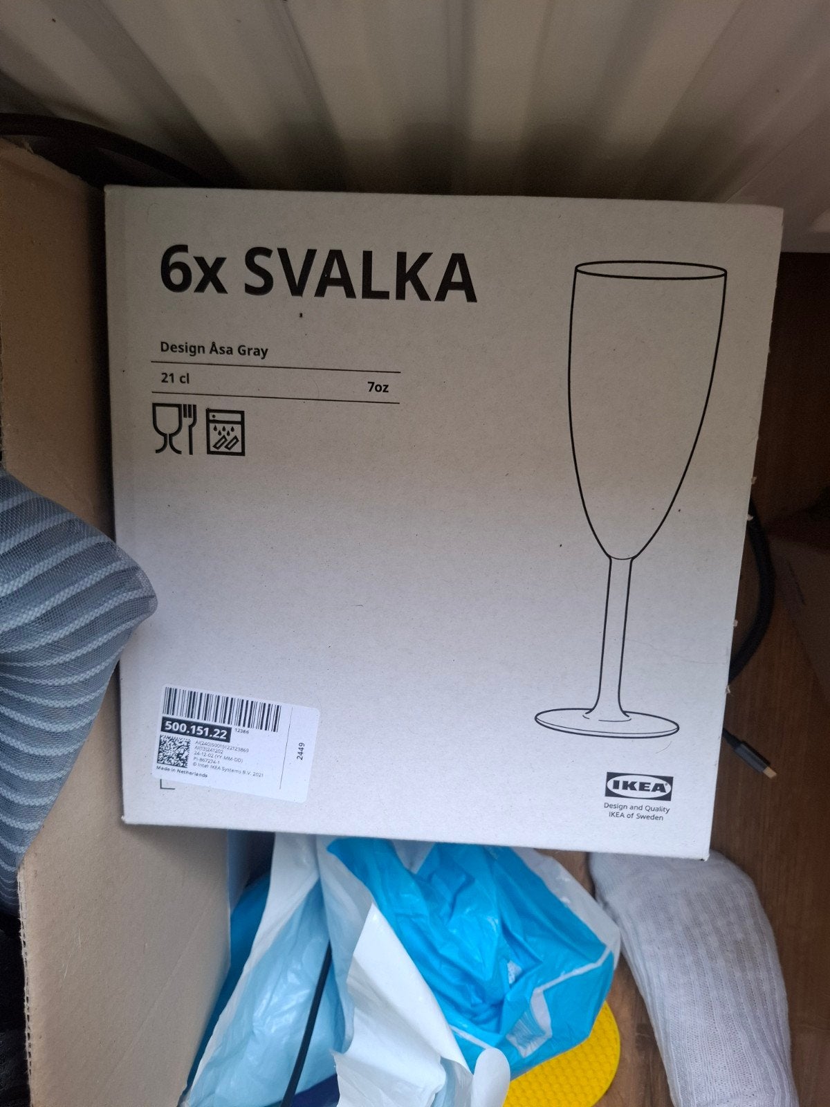 2 dozen IKEA SVALKA Champagneglazen - Set van 6 (Nieuw in do, Ophalen of Verzenden, Nieuw