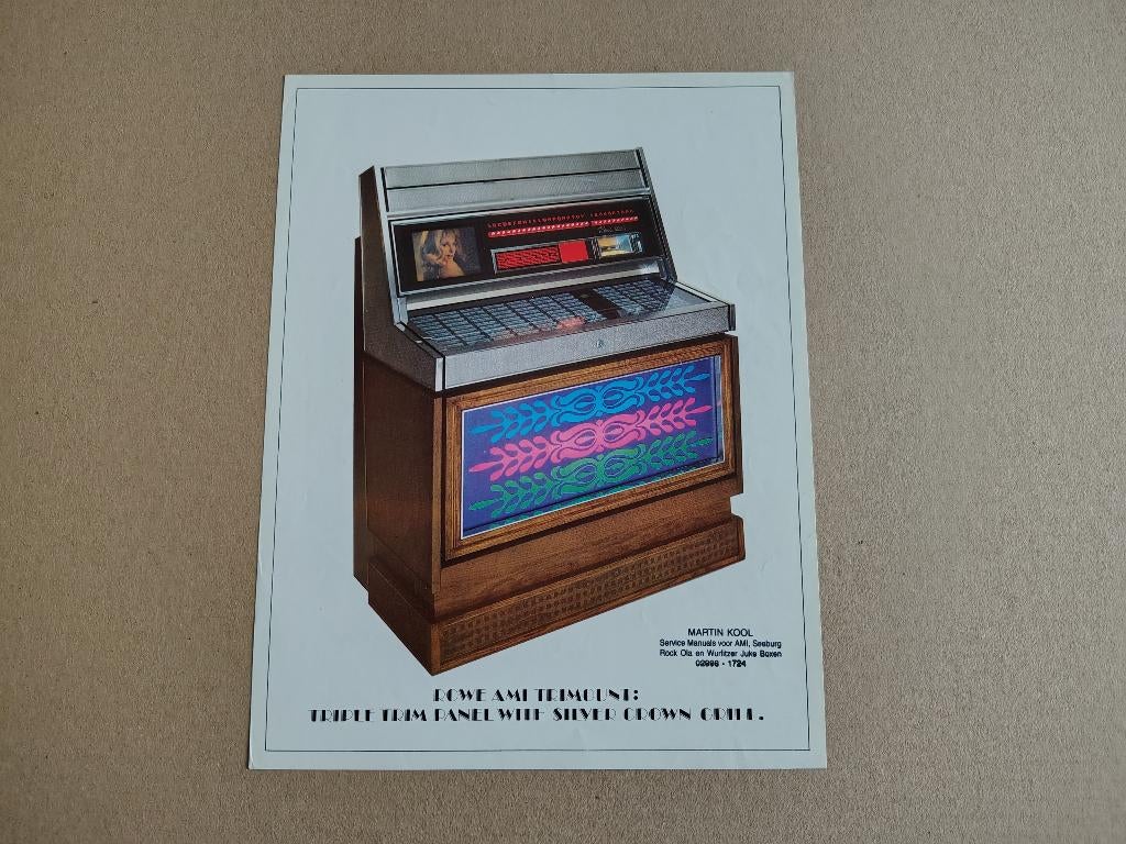 Flyer: Rowe-AMi MM4 (1970) jukebox, Verzenden, Gebruikt, 1950 tot 1960, Seeburg