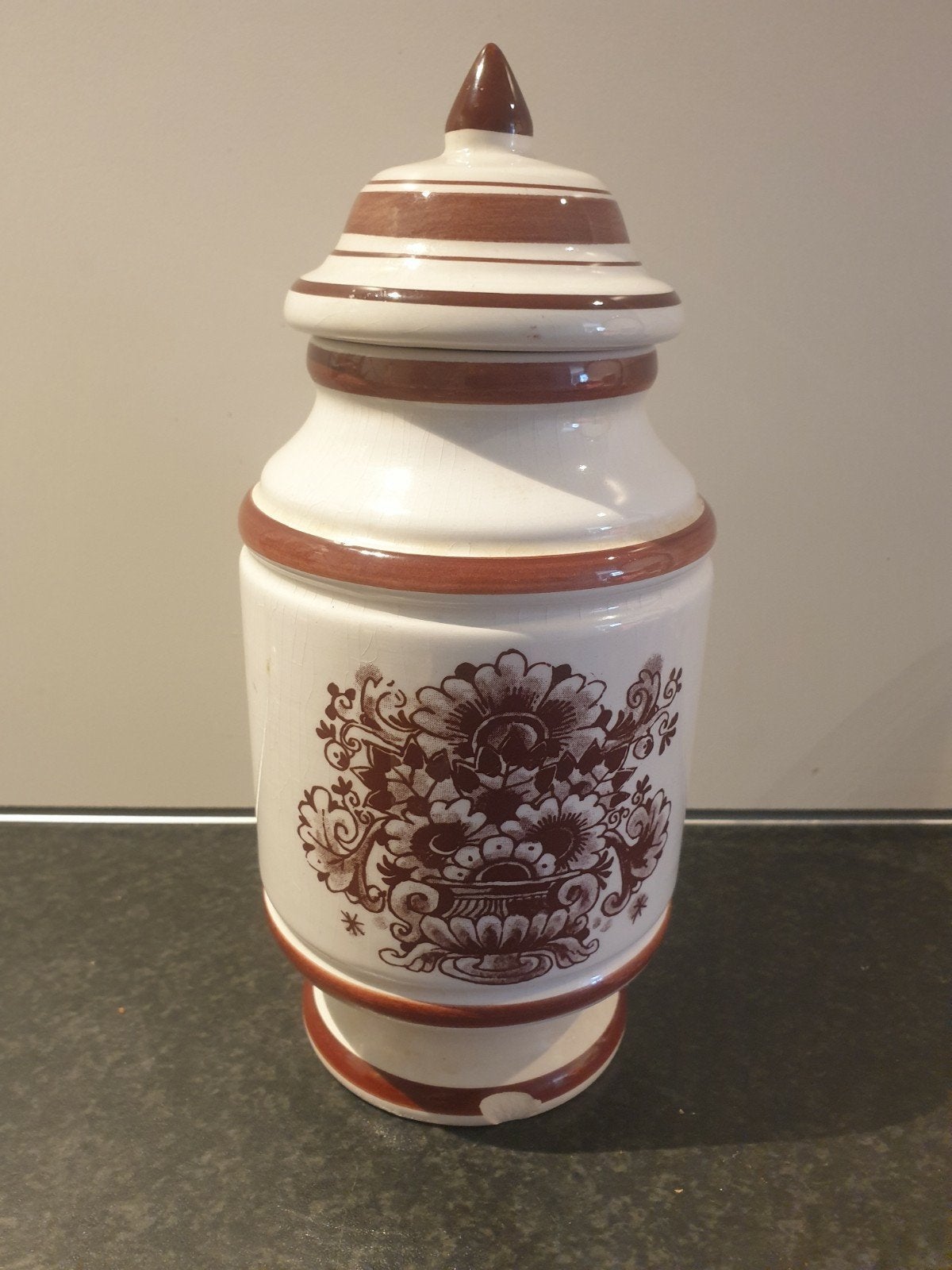 Vintage Voorraadpot "Iorqvid" - 't Delftsche Huys, 22cm, Ophalen of Verzenden
