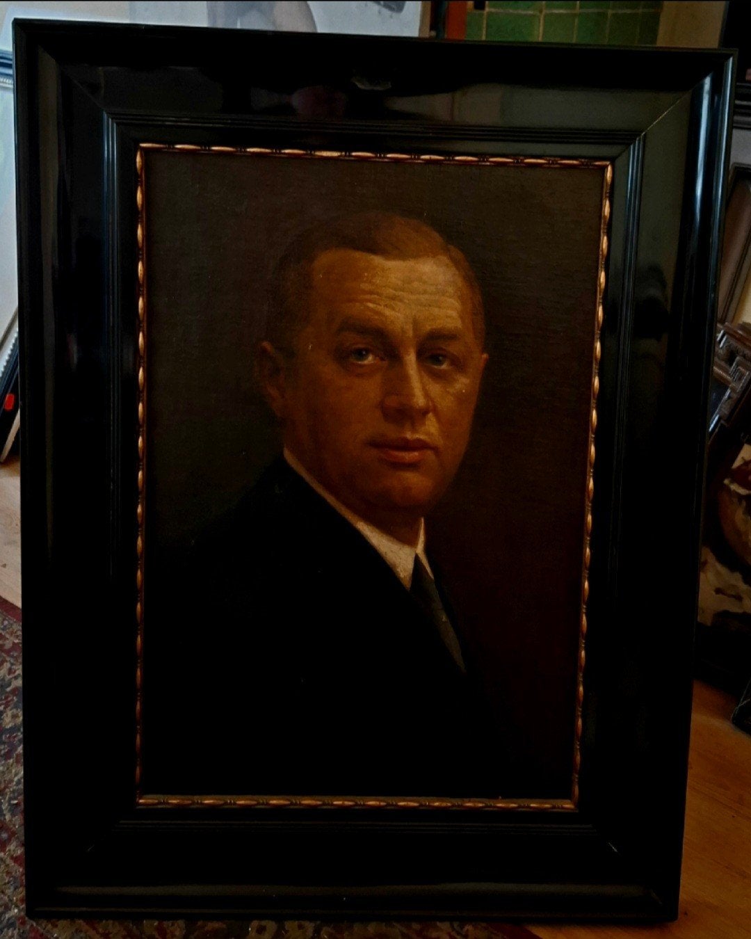 oud schilderij portret olieverf 38x57, Ophalen of Verzenden