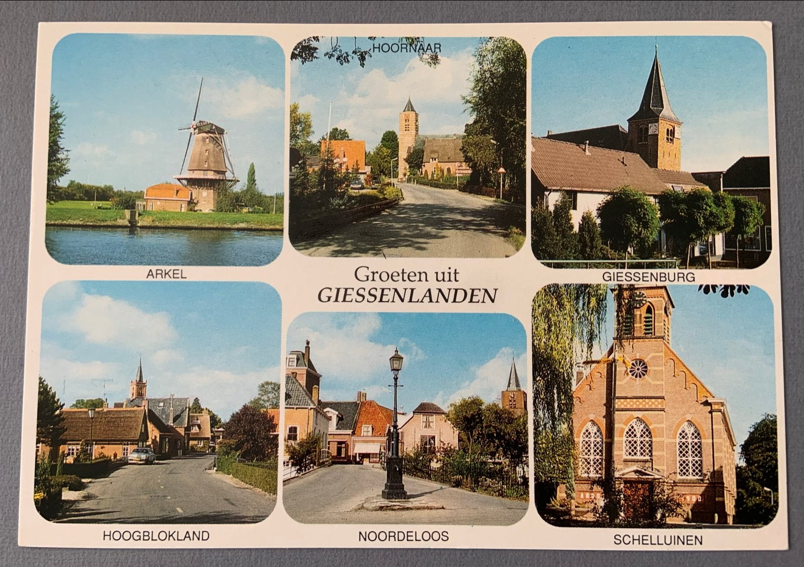 Groeten uit Giessenlanden (6 dorpen), Verzenden, 1960 tot 1980, Ongelopen, Stad of Dorp