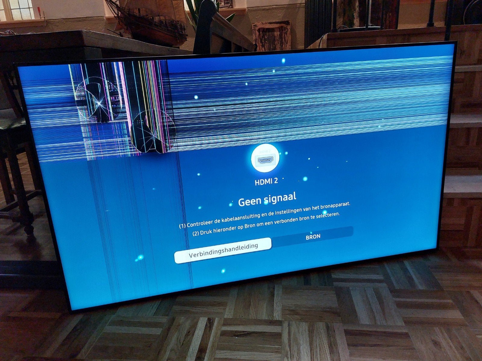 Samsung 55 inch 4K Smart TV - Scherm defect, QLED, Ophalen of Verzenden, Samsung, 4k (UHD)