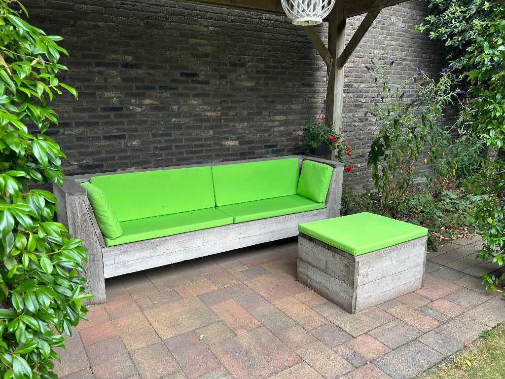 Tuinbank steigerhout, Tuin en Terras, Tuinbanken, Ophalen, Gebruikt, Hout