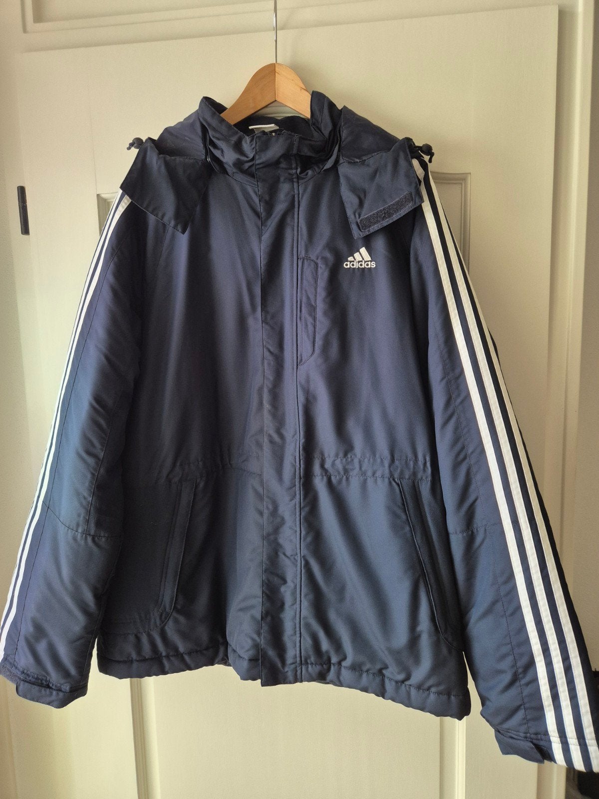 Adidas winterjas heren - XL - Zo goed als nieuw, Ophalen, Blauw, Maat 56/58 (XL), Zo goed als nieuw