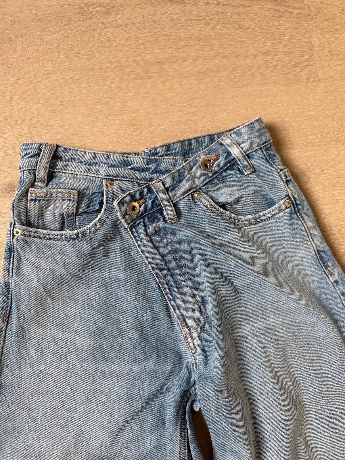 Zara wide leg jeans - maat 32, Ophalen of Verzenden, Zo goed als nieuw, Blauw, W27 (confectie 34) of kleiner