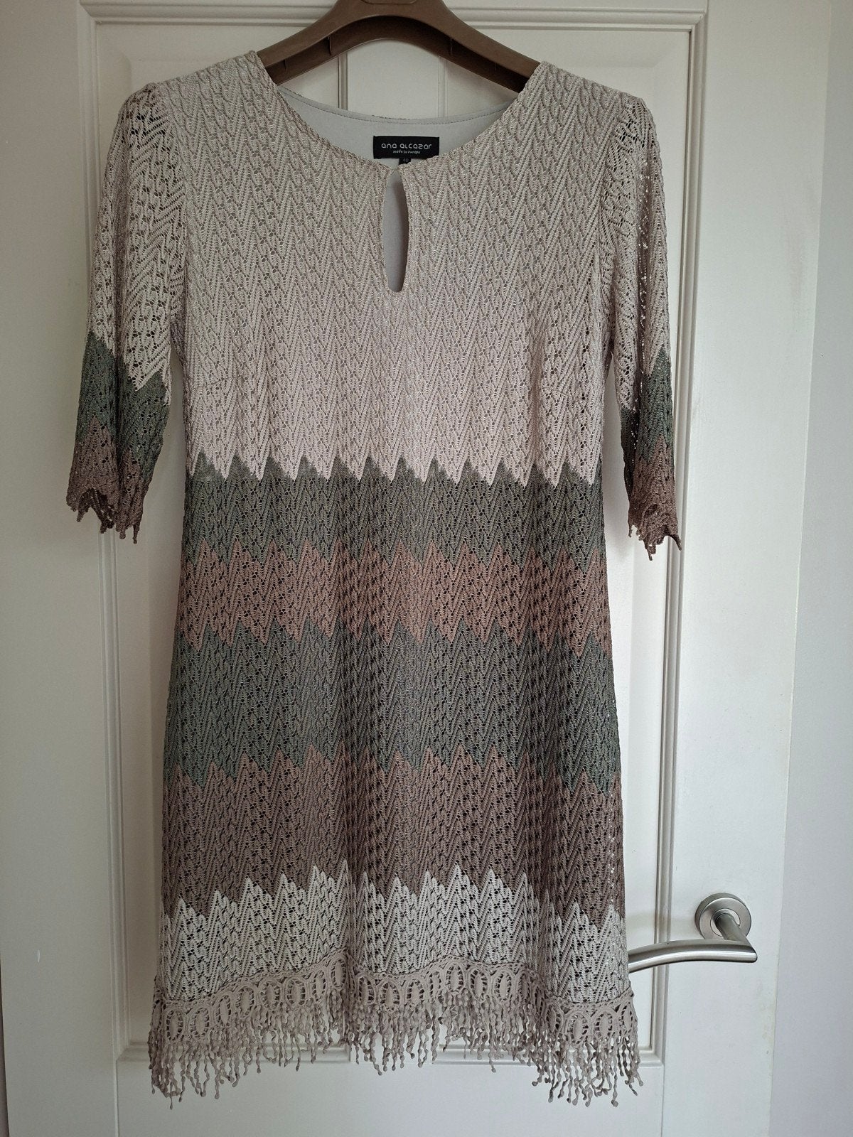 Feestelijke mooie zomerse jurk mt 40, Kleding | Dames, Jurken, Maat 38/40 (M), Ophalen of Verzenden, Zo goed als nieuw, Boven de knie