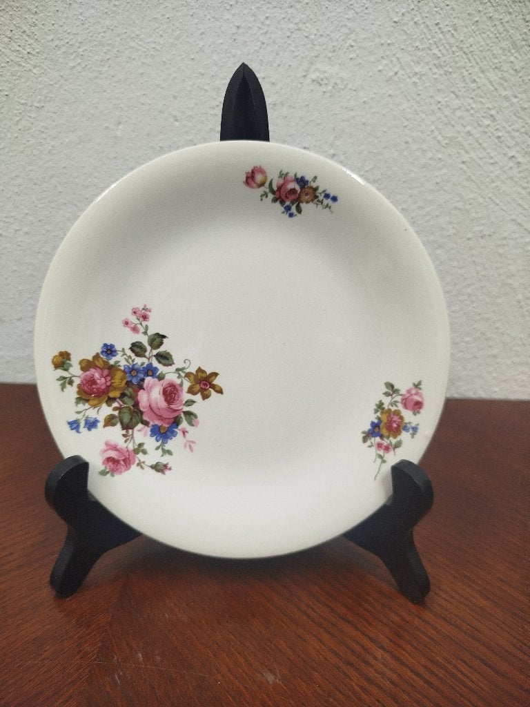 12 vintage dessertborden Boch Frères - Fleurs de Saxe, Antiek en Kunst, Antiek | Servies los, Ophalen of Verzenden