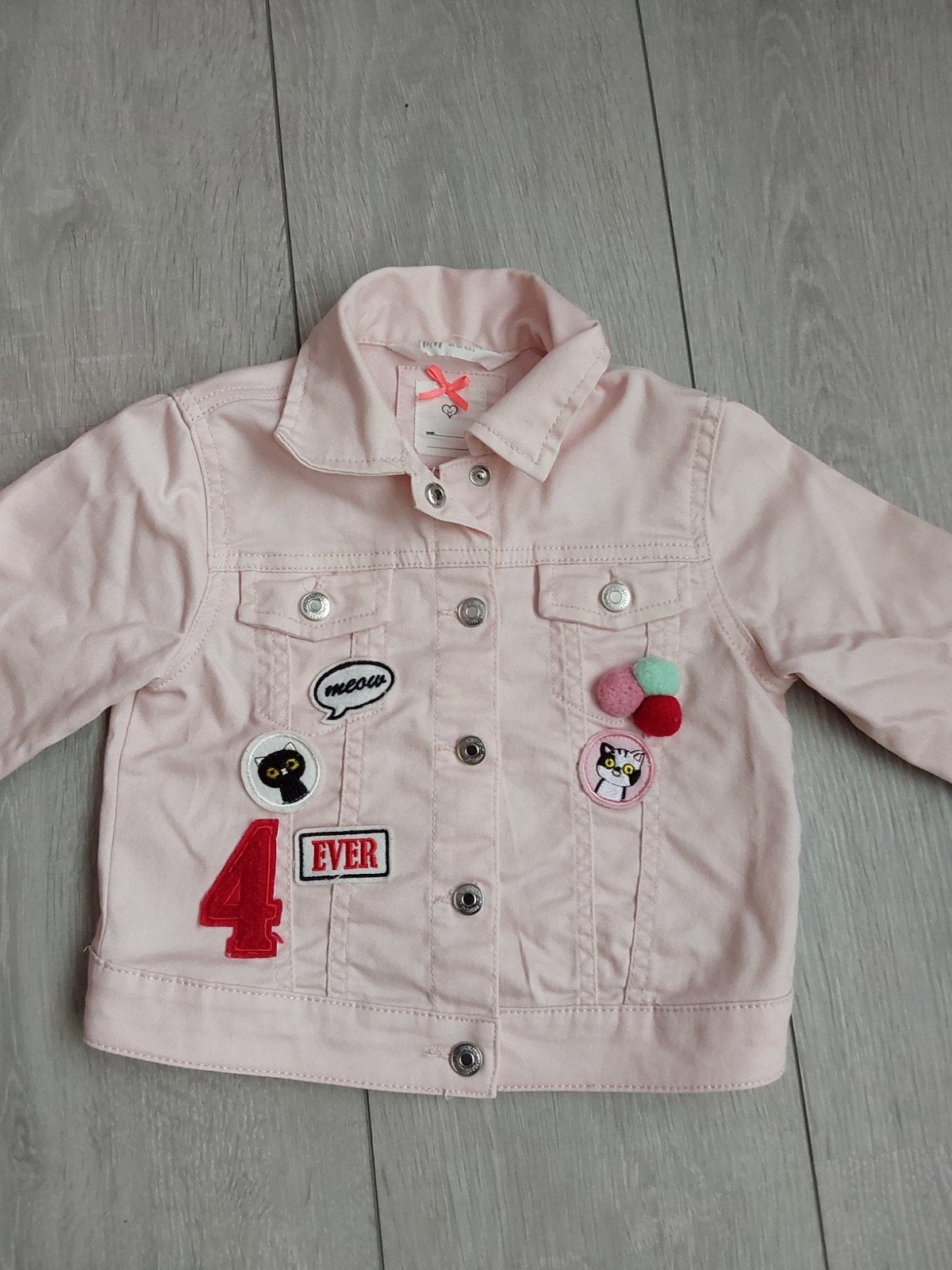 Roze denim jasje maat 104, Ophalen of Verzenden, Zo goed als nieuw, Meisje, Jas