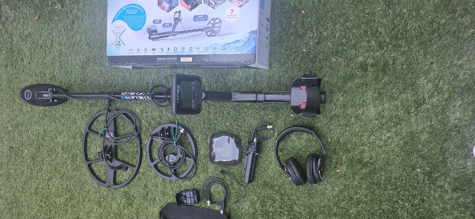 Nokta Makro Anfibio Multi metaaldetector met accessoires, Overige merken, Meer dan 30 cm, Ophalen of Verzenden, Zo goed als nieuw