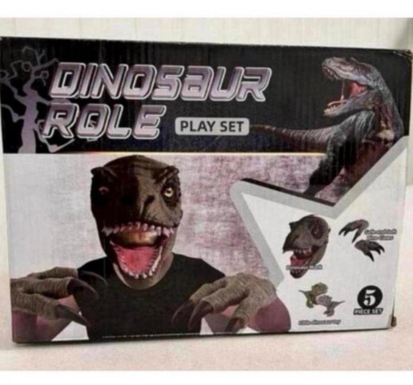 Dinosaur dino dinosaurus verkleed-set, mask masker klauwen, Jongen of Meisje, Nieuw, Ophalen of Verzenden, H