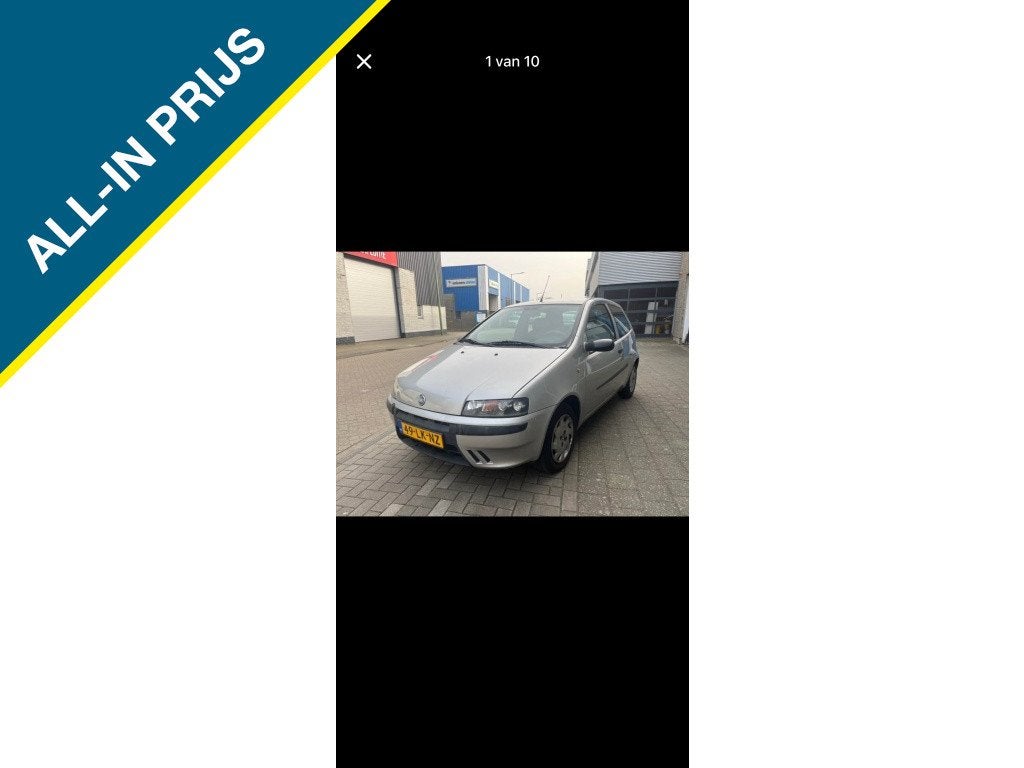 Fiat Punto 1.2 Dynamic (bj 2003), Auto's, Voorwielaandrijving, Gebruikt, 4 cilinders, Origineel Nederlands