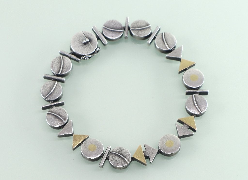 Vintage zilveren soepel vallende armband, Ophalen of Verzenden, Zilver, Armband, Verguld