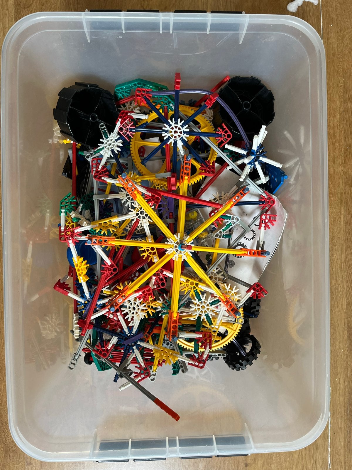 Grote doos K'nex met motor en handleidingen, Ophalen, Zo goed als nieuw, K'nex
