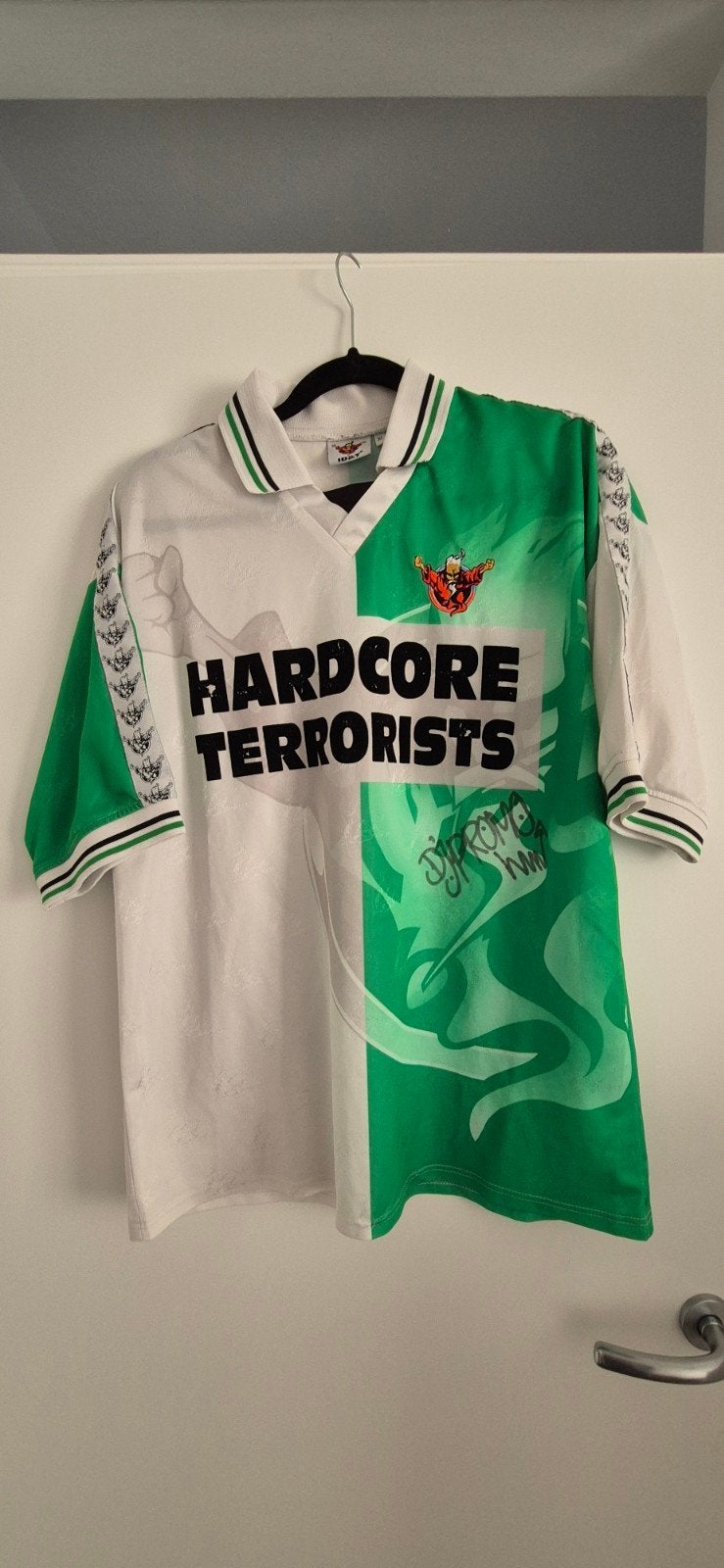 thunderdome Hardcore terrorist soccershirt maat XL, Verzenden, Maat 56/58 (XL), Zwart