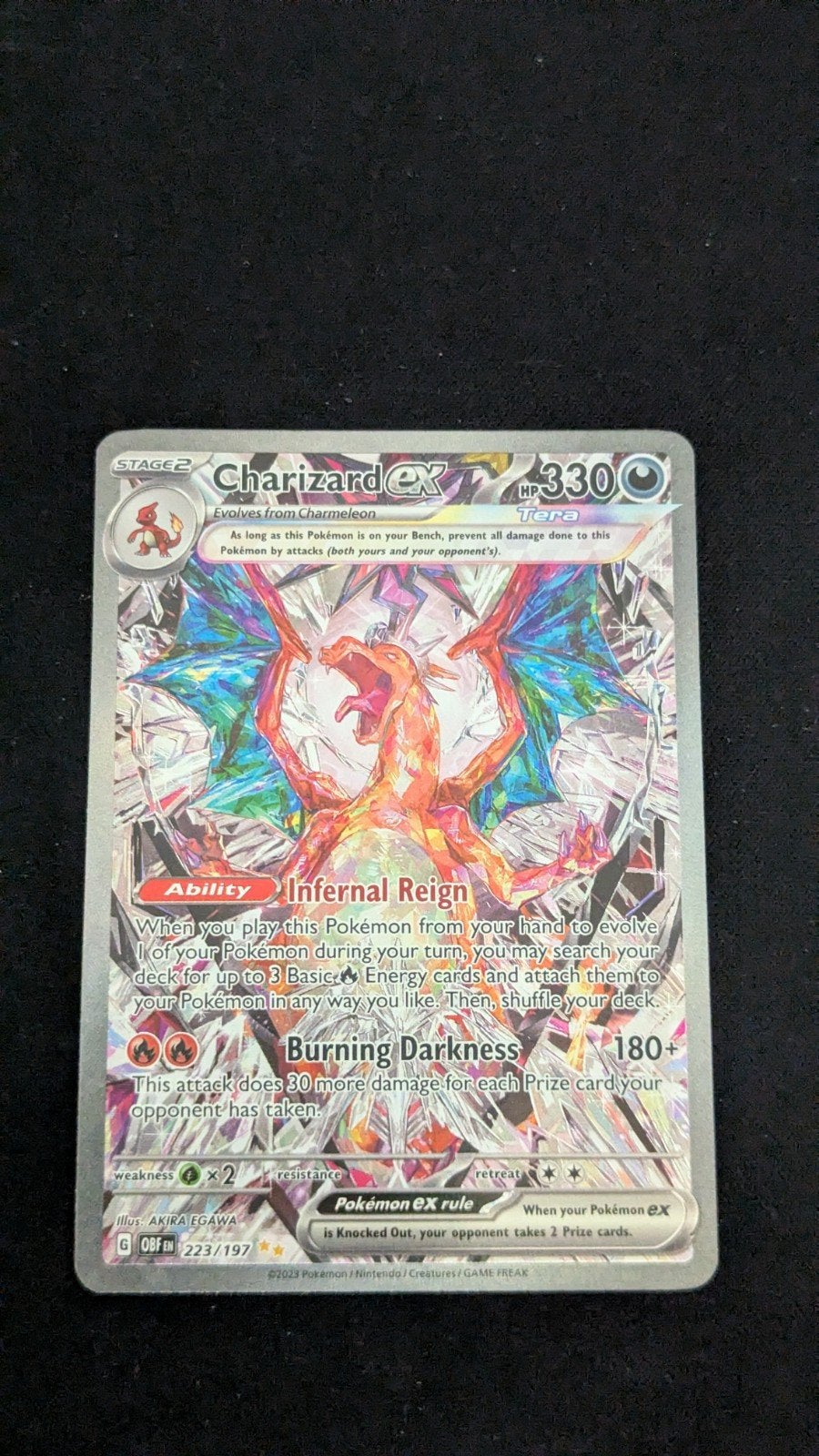 Charizard ex 223/197 – Obsidian Flames – NM, Ophalen of Verzenden, Nieuw, Losse kaart, Foil