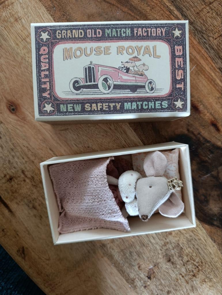Maileg muisje in luciferdoosje - Mouse Royal, Ophalen of Verzenden