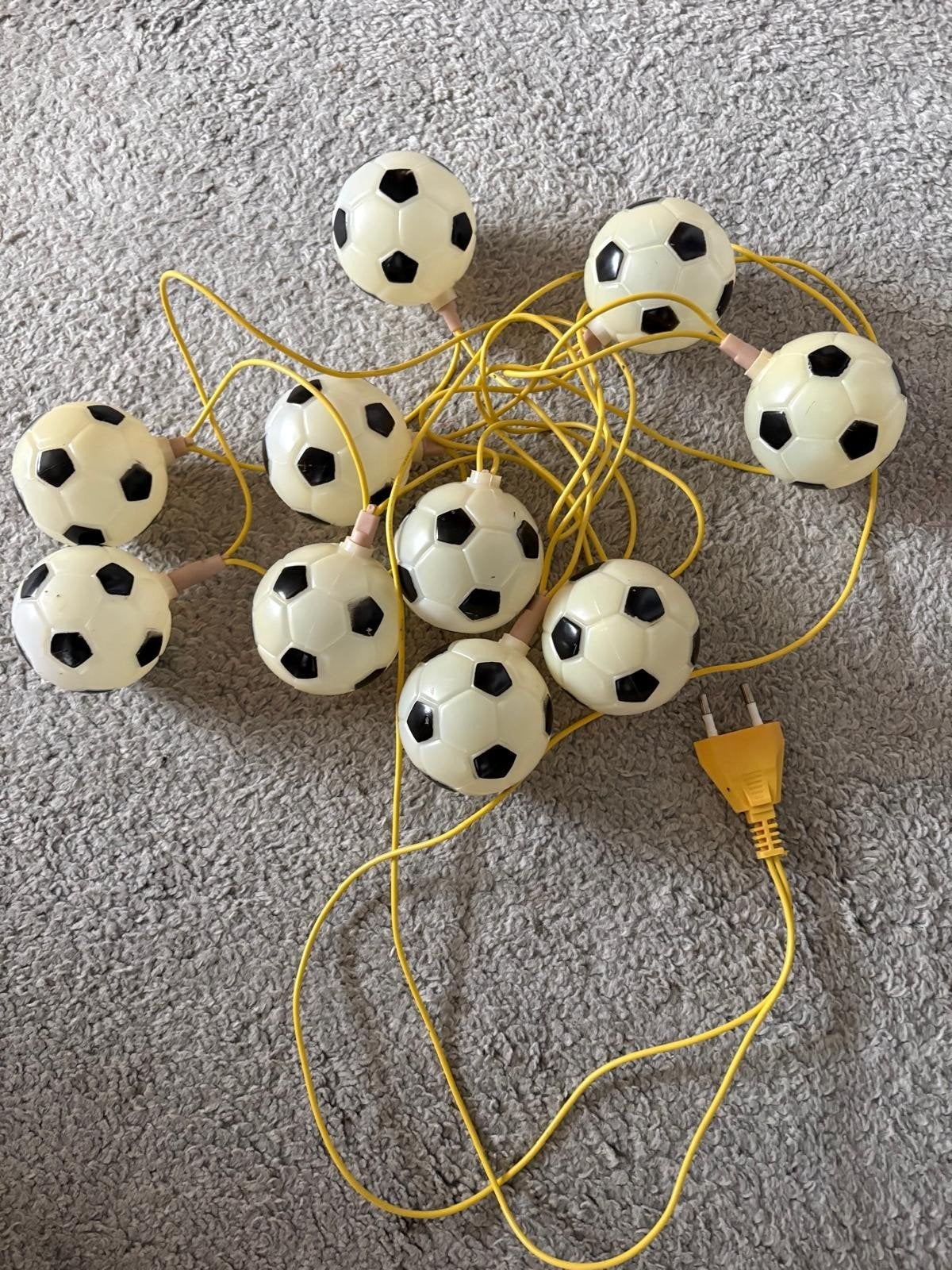 Voetbal lampjes - Sfeervolle verlichting voor de sportfan, Gebruikt, Kunststof, Meerkleurig, Ophalen of Verzenden