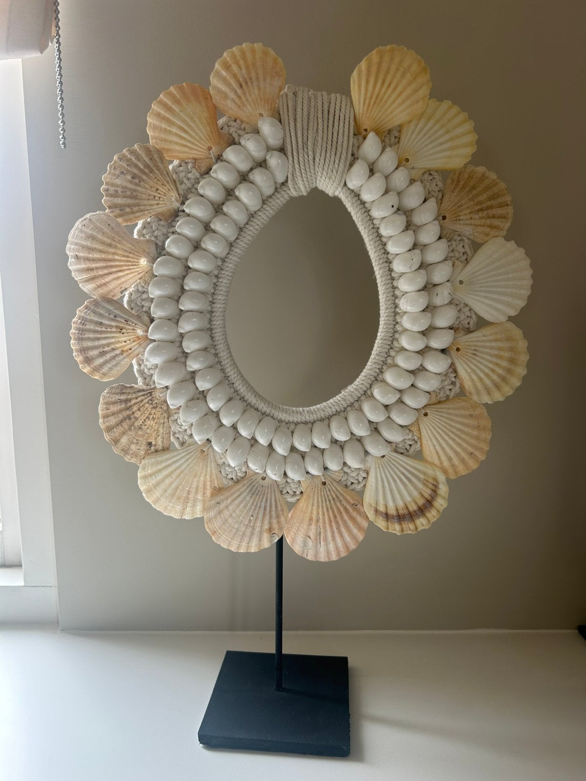 Schelpen ornament, Huis en Inrichting, Woonaccessoires | Kransen, Ophalen, Zo goed als nieuw