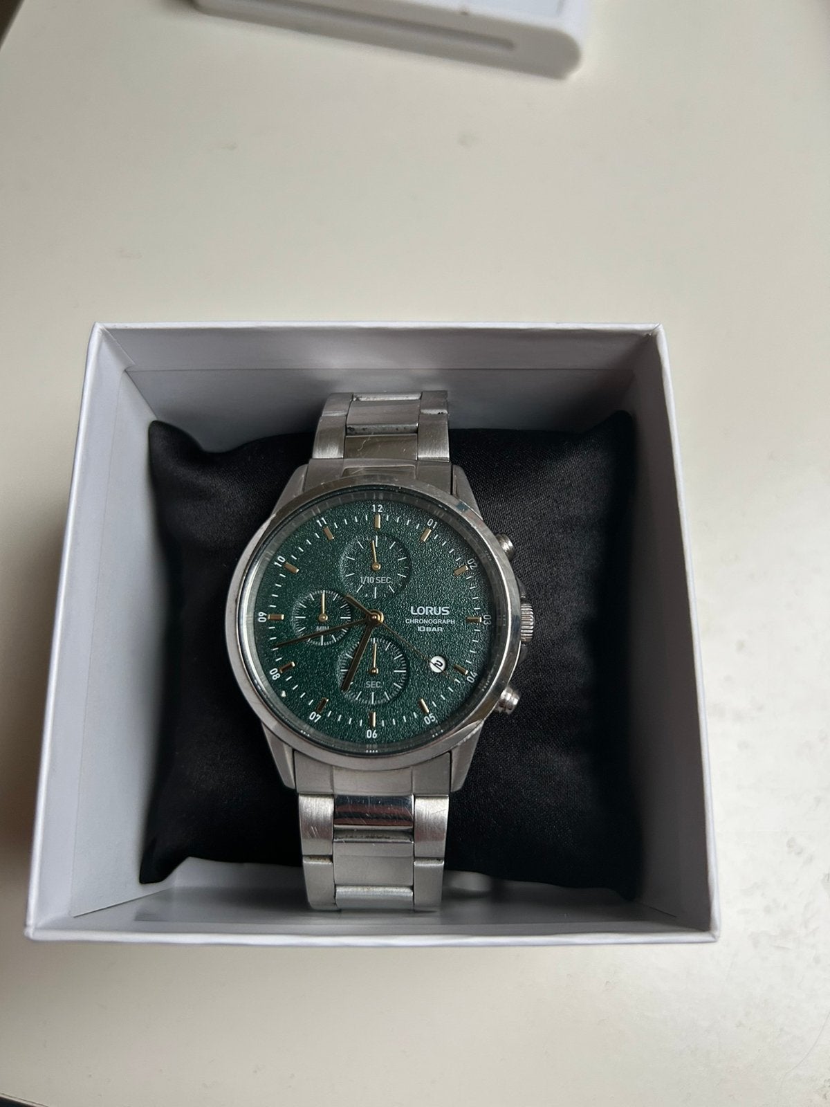 Lorus Chronograph Herenhorloge Groen/Zilver – RT339KX9, Sieraden, Tassen en Uiterlijk, Horloges | Heren, Staal, Polshorloge, Zo goed als nieuw