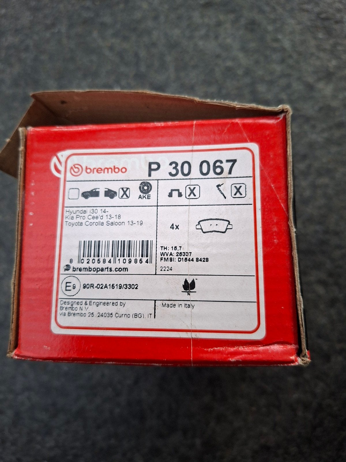 Brembo Prime Remblokken P 30 067 voor Hyundai, Kia, Toyota