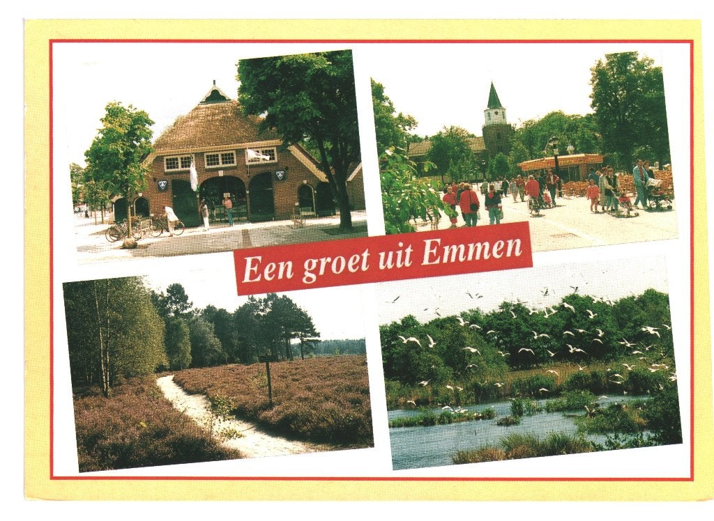 43084 Emmen Drenthe 80+ Gelopen met postzegel, Verzenden, 1980 tot heden, Gelopen, Drenthe