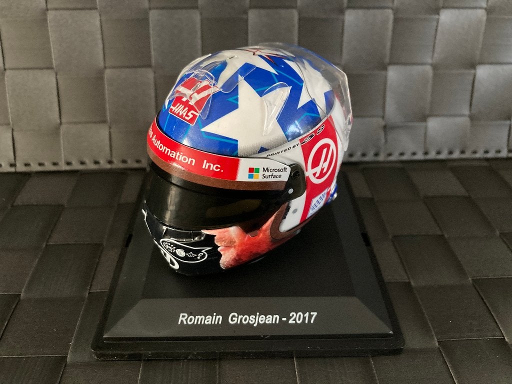 ✅ Romain Grosjean 2017 USA 1:5 helm Nicky Hayden Tribute, Ophalen of Verzenden, Nieuw, Formule 1