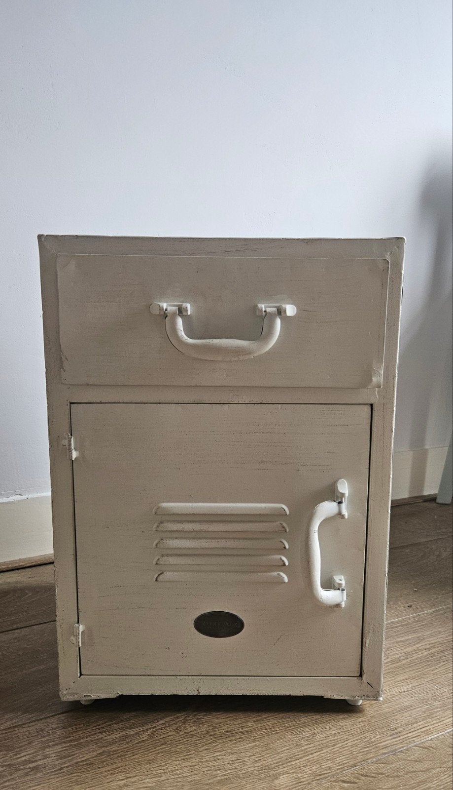 Wit nachtkastje van Riverdale | vintage/industrieel, Ophalen, Gebruikt, Minder dan 45 cm