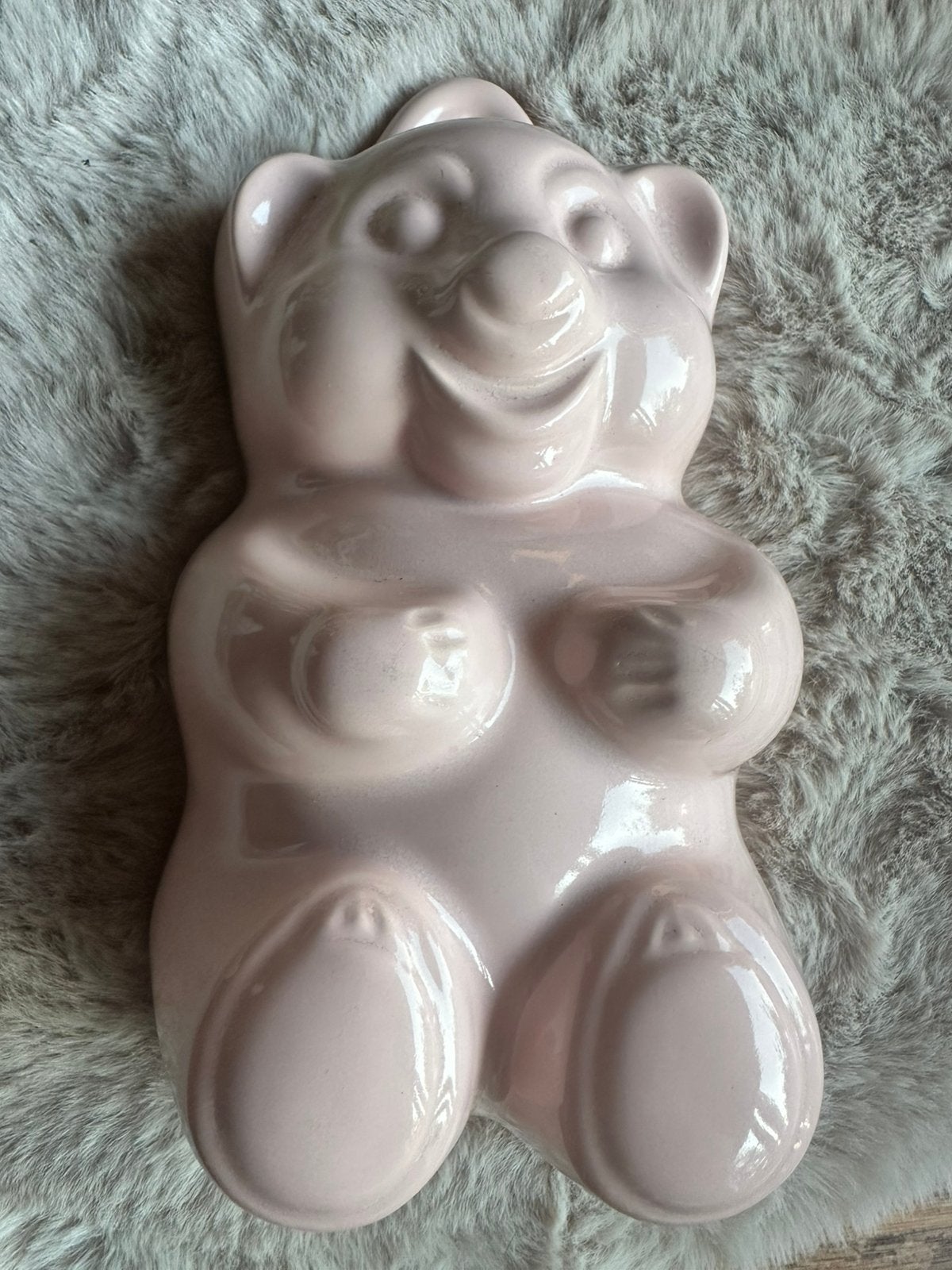 Vintage bakvorm / beer / roze / keramiek, Ophalen of Verzenden, Zo goed als nieuw, Bakvorm