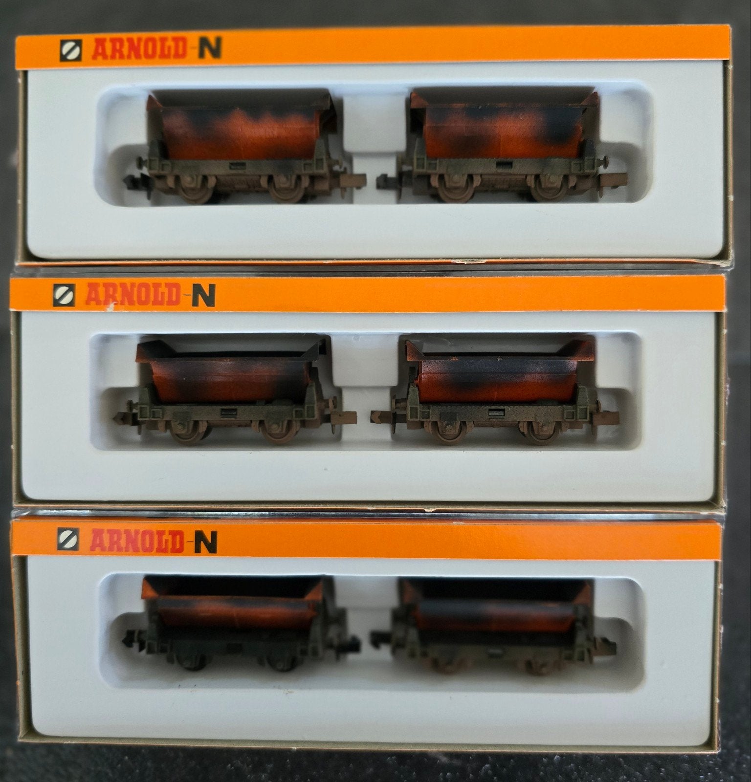 Arnold bovenladers 3 sets 4480 spoor N, Hobby en Vrije tijd, Ophalen of Verzenden, Gelijkstroom, Wagon, Arnold