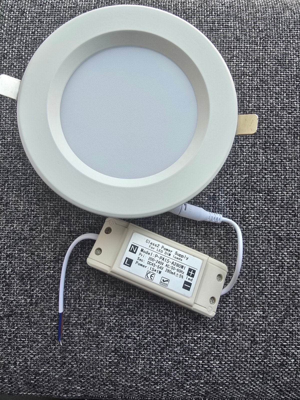 LED Inbouwspot met Driver - 15W, Dimbaar, 30 tot 60 watt, Led-lamp, Dimbaar, Nieuw