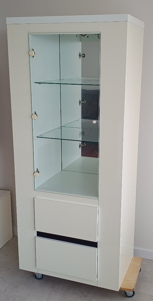 Vitrinekast, Ophalen, 50 tot 100 cm, Zo goed als nieuw, 150 tot 200 cm