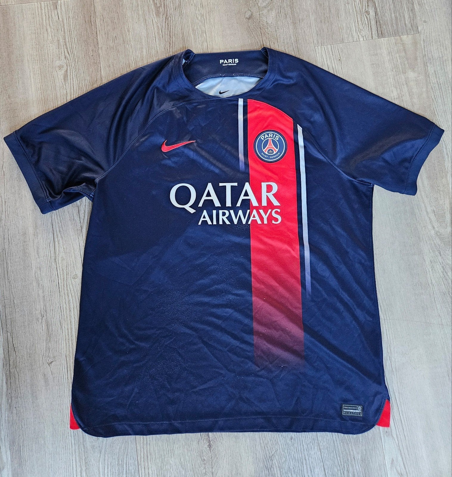 Paris Saint Germain thuisshirt, Nike, blauw, XL, Maat XL, Ophalen of Verzenden, Gebruikt, Shirt