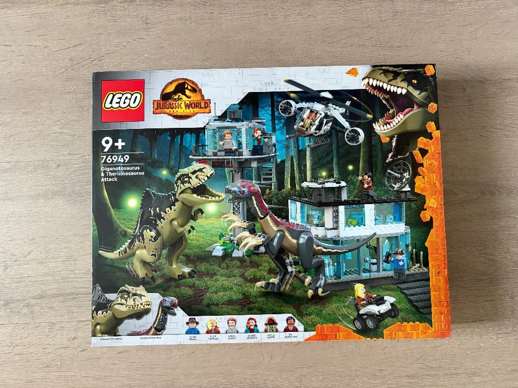 **Lego 76948 Giganotosaurus & Therizinosaurus aanval Jurassi, Jurassic World, Lego, Nieuw, Ophalen of Verzenden