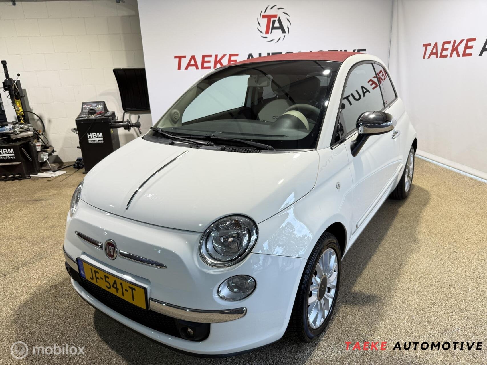 Fiat 500 C 1.2 Lounge AIRCO/CABRIO/GOEDONDERHOUDEN/1EIG, Gebruikt, 4 cilinders, Cabriolet, Leder en Stof