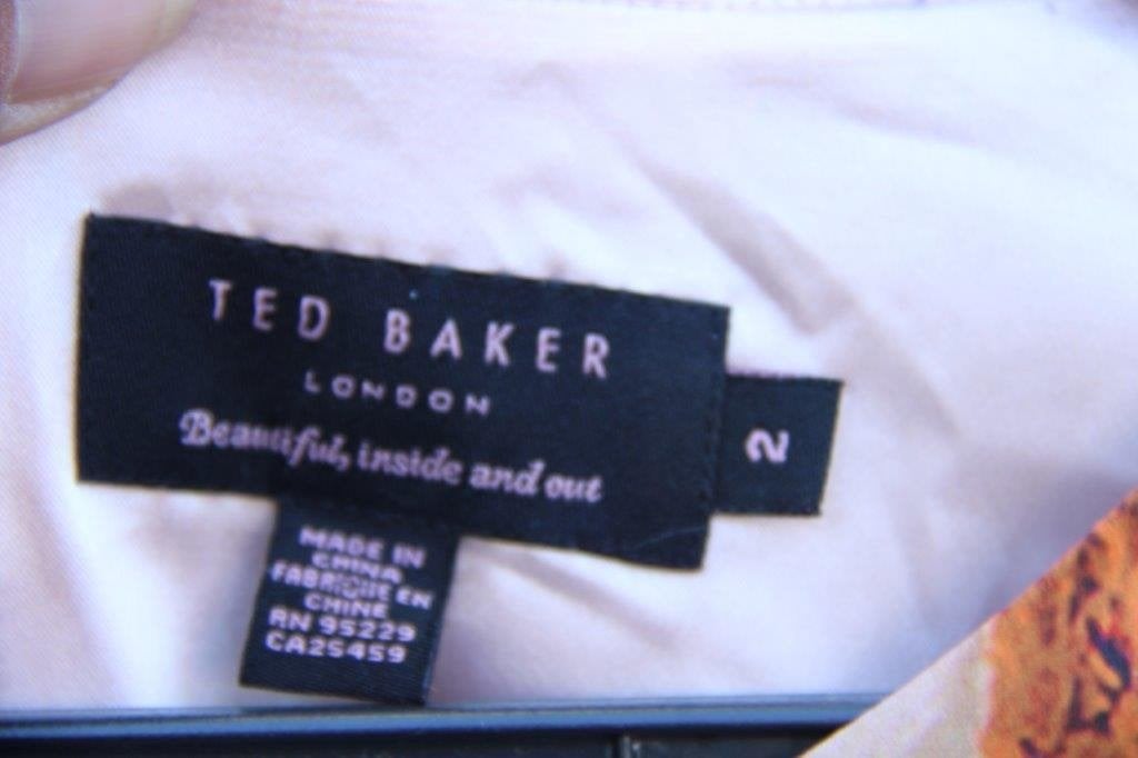 Jurk gekleurd Ted Baker mt 2 (S) Vaste prijs, Overige kleuren, Ophalen of Verzenden, Zo goed als nieuw, Knielengte