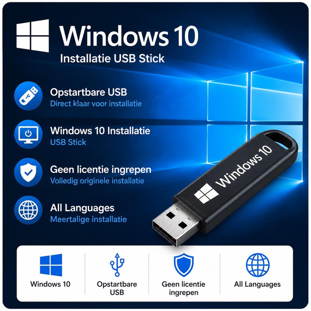 Windows 10 Installatie USB Stick, Computers en Software, Besturingssoftware, Windows, Ophalen of Verzenden