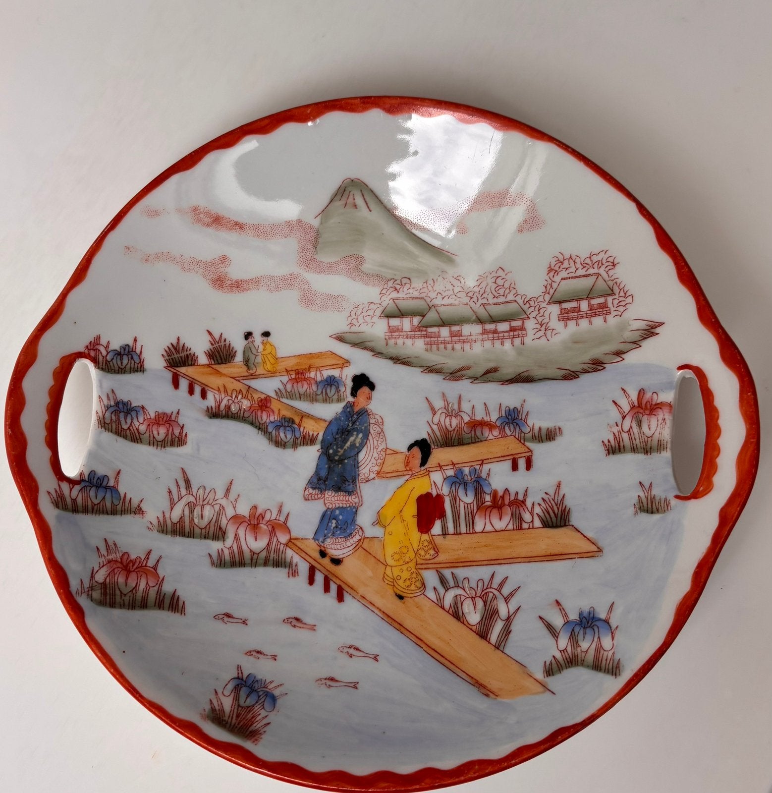 Vintage japens porcelein type GeishaGirl Ware, Gebruikt, Vintage, Ophalen of Verzenden, Bord(en)