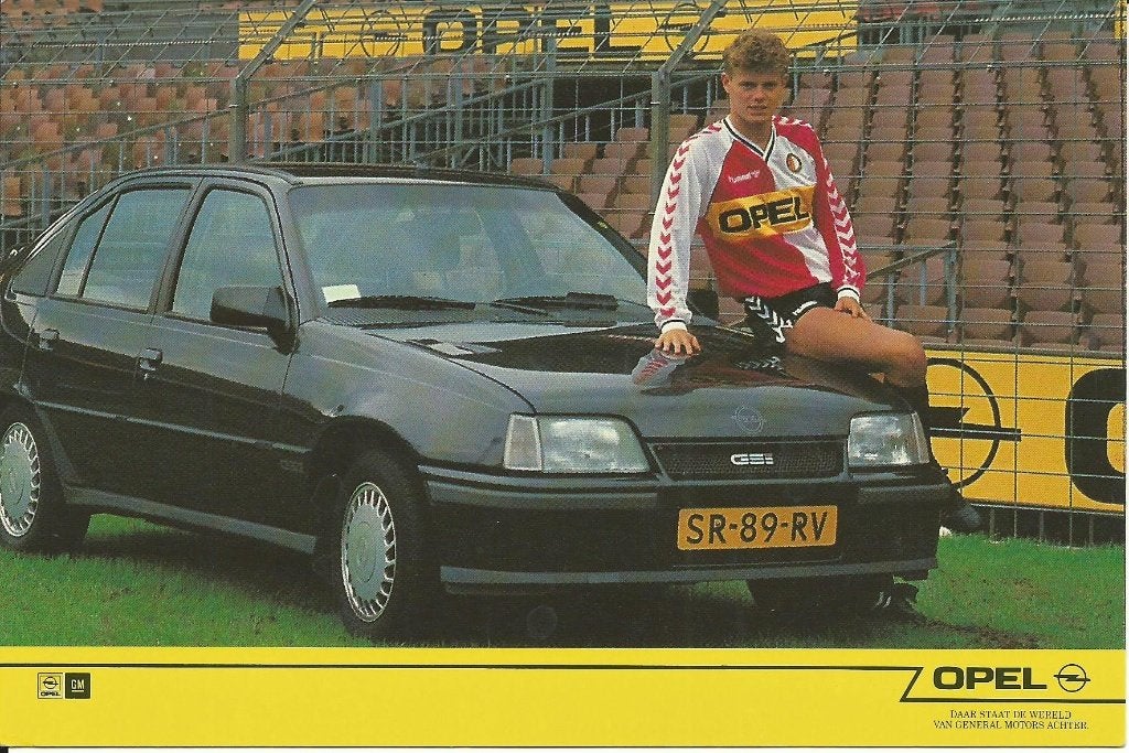 1988-1989 fotokaart Opel - Tom Krommendijk Feyenoord, Verzamelen, Verzenden, Zo goed als nieuw, Feyenoord, Spelerskaart