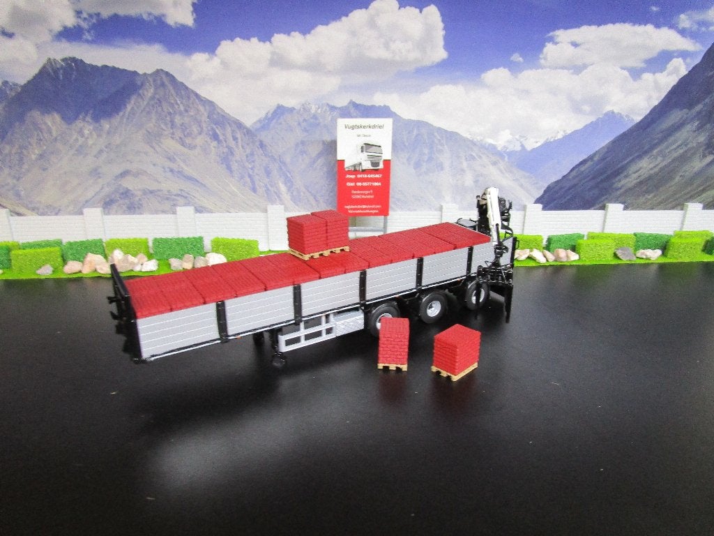 lading stenen rood EX WSI oplegger 3 d print eigen fabricaat, Hobby en Vrije tijd, Modelauto's | 1:50, Ophalen, Nieuw, Bus of Vrachtwagen