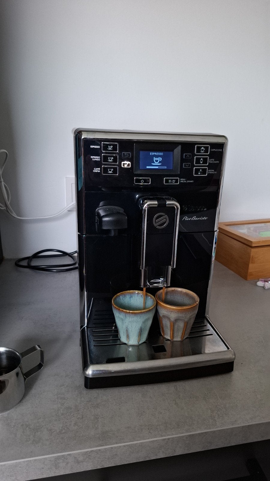 Saeco PicoBaristo Espressoapparaat - Zo goed als nieuw, Witgoed en Apparatuur, Koffiezetapparaten, Ophalen, Afneembaar waterreservoir